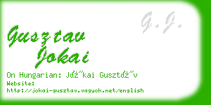 gusztav jokai business card